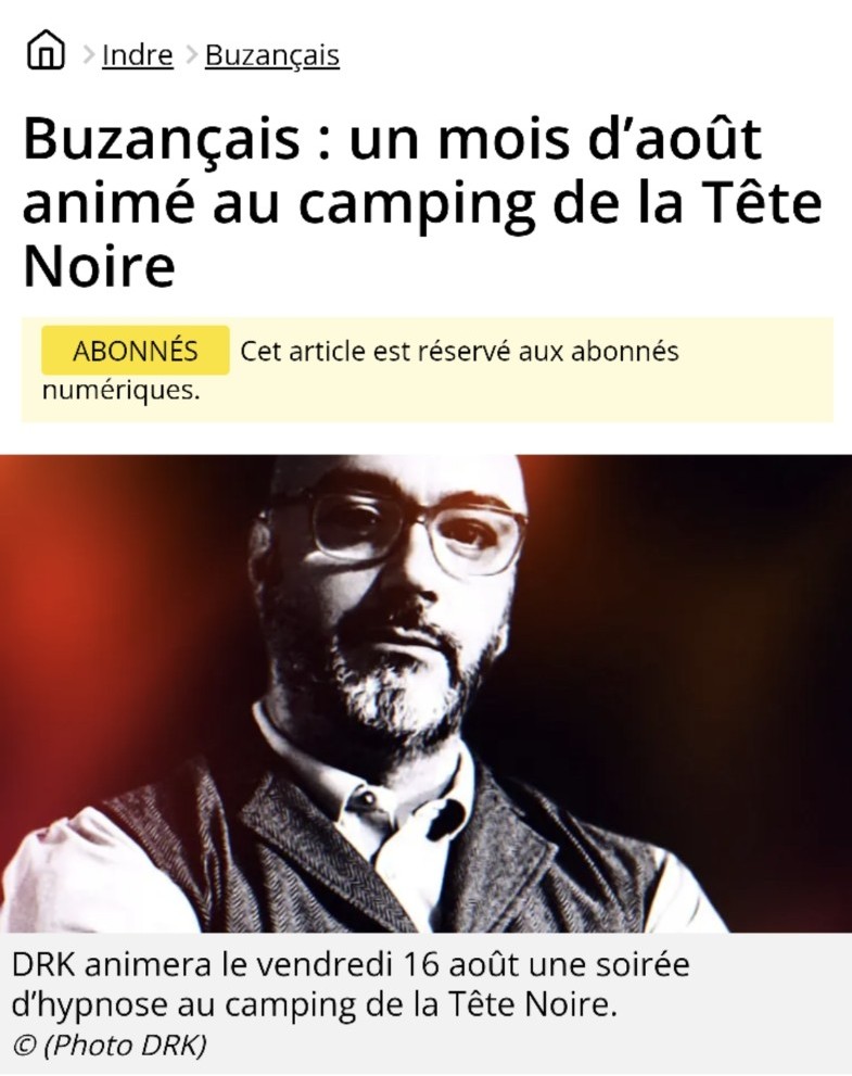 Article La Nouvelle République sur DR'K